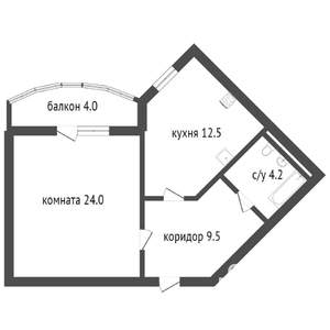 1-к квартира, на длительный срок, 50м2, 9/17 этаж