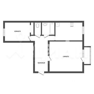 2-к квартира, на длительный срок, 56м2, 4/5 этаж