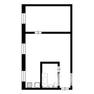 2-к квартира, на длительный срок, 45м2, 4/5 этаж