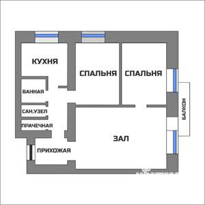 3-к квартира, на длительный срок, 63м2, 6/9 этаж