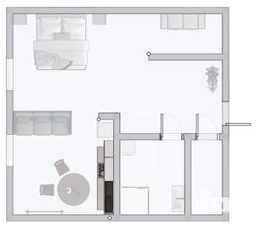 1-к квартира, на длительный срок, 45м2, 2/21 этаж