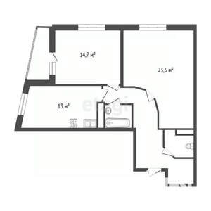 2-к квартира, вторичка, 71м2, 16/36 этаж