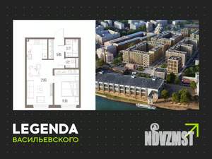 1-к квартира, строящийся дом, 45м2, 2/10 этаж
