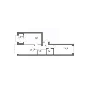 2-к квартира, вторичка, 79м2, 10/13 этаж