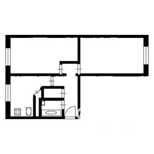 2-к квартира, вторичка, 46м2, 1/10 этаж
