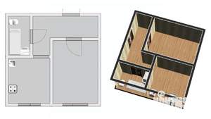 1-к квартира, вторичка, 30м2, 3/5 этаж