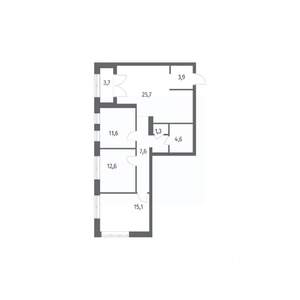 3-к квартира, вторичка, 87м2, 2/11 этаж