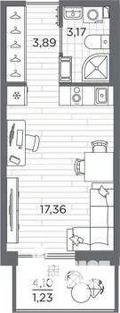 Студия квартира, вторичка, 26м2, 5/7 этаж