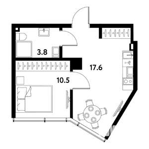 1-к квартира, вторичка, 32м2, 7/10 этаж