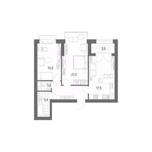 2-к квартира, вторичка, 72м2, 10/11 этаж