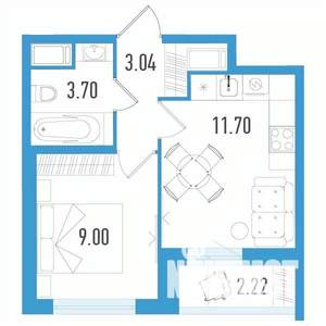 1-к квартира, вторичка, 28м2, 13/20 этаж