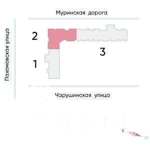 2-к квартира, строящийся дом, 53м2, 19/25 этаж