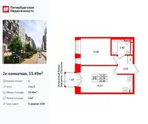 1-к квартира, вторичка, 33м2, 3/8 этаж