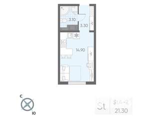 Студия квартира, вторичка, 21м2, 13/22 этаж