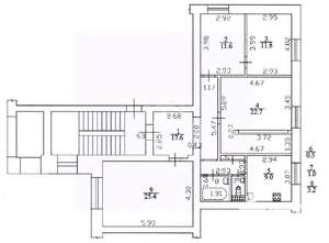 3-к квартира, вторичка, 104м2, 4/4 этаж