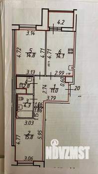 2-к квартира, вторичка, 63м2, 6/13 этаж