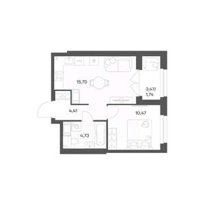 1-к квартира, вторичка, 37м2, 5/24 этаж