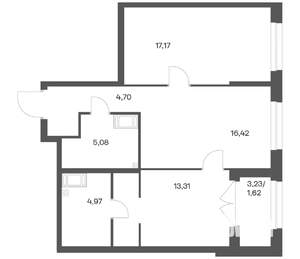 2-к квартира, вторичка, 63м2, 7/24 этаж