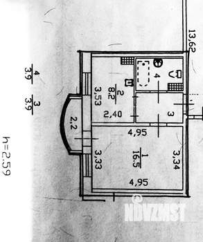 1-к квартира, вторичка, 35м2, 12/16 этаж