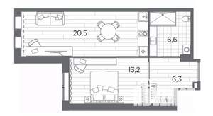 2-к квартира, вторичка, 48м2, 2/13 этаж