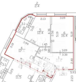 2-к квартира, вторичка, 58м2, 6/27 этаж