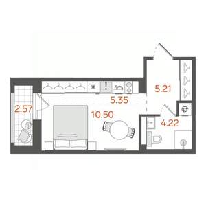 Студия квартира, вторичка, 25м2, 3/11 этаж