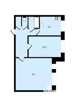 2-к квартира, вторичка, 45м2, 1/9 этаж