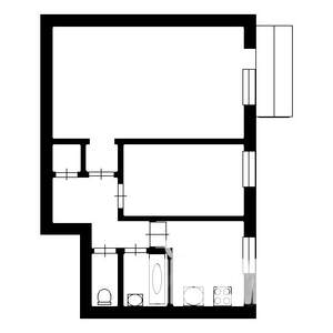 2-к квартира, вторичка, 43м2, 9/9 этаж