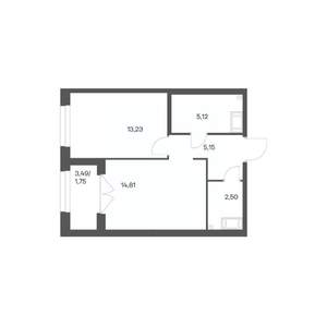 1-к квартира, вторичка, 43м2, 5/24 этаж