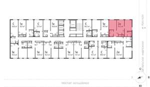 2-к квартира, вторичка, 53м2, 15/25 этаж