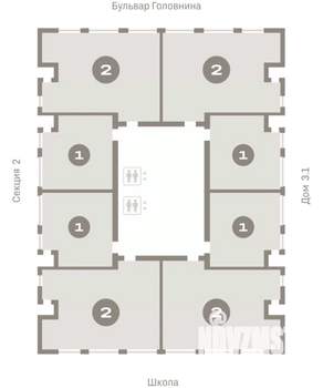2-к квартира, вторичка, 86м2, 13/15 этаж