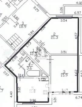 2-к квартира, вторичка, 65м2, 1/13 этаж