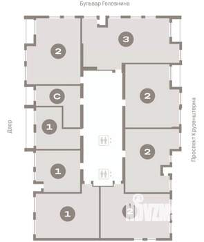 2-к квартира, вторичка, 78м2, 13/16 этаж