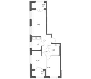 2-к квартира, вторичка, 63м2, 23/24 этаж