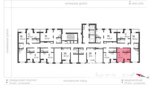Студия квартира, строящийся дом, 21м2, 24/25 этаж
