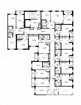 2-к квартира, строящийся дом, 60м2, 4/9 этаж