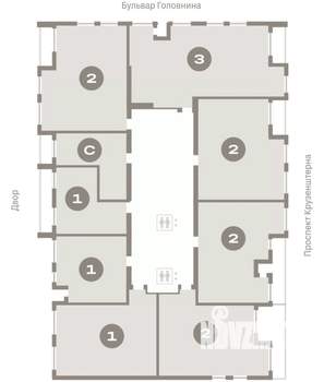 2-к квартира, вторичка, 78м2, 3/16 этаж
