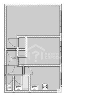 2-к квартира, вторичка, 46м2, 6/9 этаж
