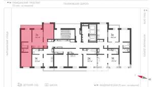3-к квартира, вторичка, 61м2, 20/23 этаж