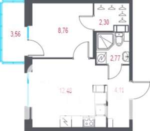 1-к квартира, вторичка, 31м2, 5/10 этаж
