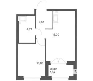 1-к квартира, вторичка, 37м2, 7/24 этаж