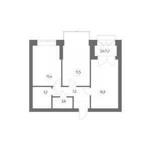 2-к квартира, вторичка, 67м2, 13/13 этаж