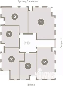 2-к квартира, вторичка, 80м2, 3/15 этаж
