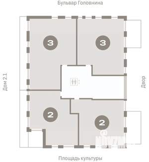 3-к квартира, вторичка, 126м2, 2/9 этаж