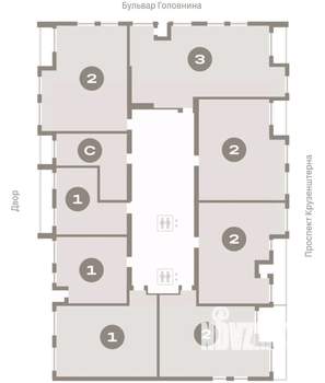 2-к квартира, вторичка, 78м2, 6/16 этаж