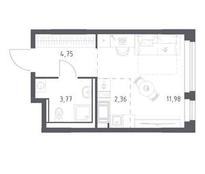 Студия квартира, вторичка, 23м2, 10/11 этаж