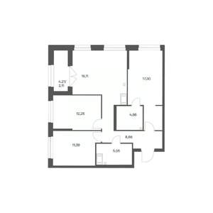 3-к квартира, вторичка, 81м2, 11/24 этаж