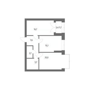 2-к квартира, вторичка, 70м2, 11/13 этаж