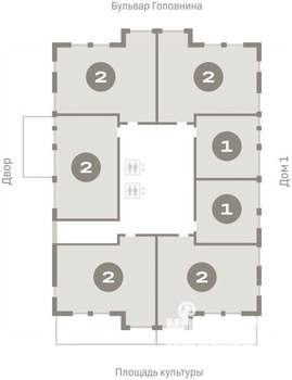 2-к квартира, вторичка, 85м2, 2/15 этаж