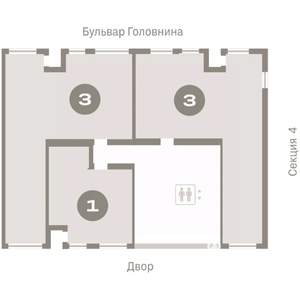 3-к квартира, вторичка, 94м2, 4/8 этаж
